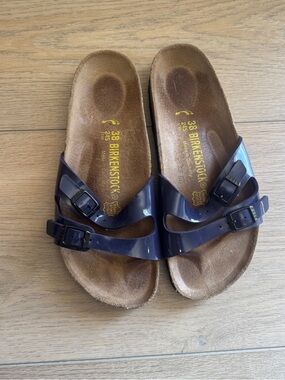 Birkenstock Ibiza Deep Purple Patent Leather Sandals